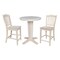 International Concepts 30 in. Round Top Counter Height Dining Table with 2 Stools, Unfinished K-30RT-23B-S492-2 - alternate 1
